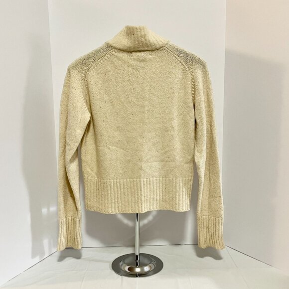 Vintage Diesel 1/4 zip mock neck cropped‎ long sleeve Ivory sweater. Size Large. - Picture 2 of 5